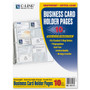 C-Line Business Card Binder Pages, For 2 x 3.5 Cards, Clear, 20 Cards/Sheet, 10 Sheets/Pack View Product Image