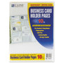 C-Line Business Card Binder Pages, For 2 x 3.5 Cards, Clear, 20 Cards/Sheet, 10 Sheets/Pack View Product Image