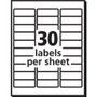 Avery Easy Peel White Address Labels w/ Sure Feed Technology, Inkjet Printers, 1 x 2.63, White, 30/Sheet, 25 Sheets/Pack (AVE8160) View Product Image