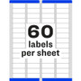 Avery Easy Peel White Address Labels w/ Sure Feed Technology, Inkjet Printers, 0.66 x 1.75, White, 60/Sheet, 25 Sheets/Pack View Product Image