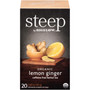 Bigelow steep Tea, Lemon Ginger, 1.6 oz Tea Bag, 20/Box (BTC17704) View Product Image