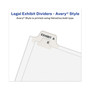 Avery-Style Preprinted Legal Bottom Tab Dividers, 26-Tab, Exhibit T, 11 x 8.5, White, 25/Pack View Product Image