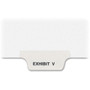 Avery-Style Preprinted Legal Bottom Tab Dividers, 26-Tab, Exhibit V, 11 x 8.5, White, 25/Pack View Product Image