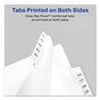 Avery Preprinted Legal Exhibit Side Tab Index Dividers, Allstate Style, 10-Tab, 1, 11 x 8.5, White, 25/Pack View Product Image