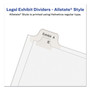 Avery Preprinted Legal Exhibit Side Tab Index Dividers, Allstate Style, 10-Tab, 11, 11 x 8.5, White, 25/Pack View Product Image