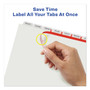 Avery Print and Apply Index Maker Clear Label Plastic Dividers w/Printable Label Strip, 8-Tab, 11 x 8.5, Frosted Clear Tabs, 5 Sets (AVE12450) View Product Image