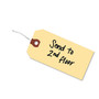 Avery Double Wired Shipping Tags, 11.5 pt Stock, 2.75 x 1.38, Manila, 1,000/Box (AVE12601) View Product Image