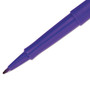 Paper Mate Point Guard Flair Felt Tip Porous Point Pen, Stick, Medium 0.7 mm, Purple Ink, Purple Barrel, Dozen View Product Image