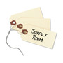 Avery Double Wired Shipping Tags, 11.5 Pt. Stock, 3.75 X 1.88, Manila, 1,000/Box (AVE12603) View Product Image