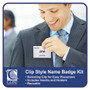 C-Line Name Badge Kits, Top Load, 4 x 3, Clear, Clip Style, 96/Box (CLI95596) View Product Image