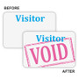 C-Line Time's Up! Self-Expiring Visitor Badges, One-Day Badge, 3 x 2, White, 100/Box CLI97005 View Product Image