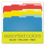Pendaflex Divide It Up File Folder, 1/2-Cut Tabs: Assorted, Letter Size, 0.75" Expansion, Assorted Colors, 12/Pack View Product Image