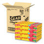 Glad Cling'N Seal Plastic Food Wrap, 200 sq ft, 12 Rolls/Carton View Product Image