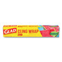 Glad ClingWrap Plastic Wrap, 200 Square Foot Roll, Clear, 12 Rolls/Carton (CLO00020CT) View Product Image