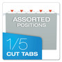 Pendaflex Colored Hanging Folders, Letter Size, 1/5-Cut Tabs, Gray, 25/Box View Product Image