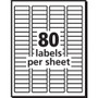 Avery Matte Clear Easy Peel Mailing Labels w/ Sure Feed Technology, Laser Printers, 0.5 x 1.75, Clear, 80/Sheet, 10 Sheets/Pack View Product Image