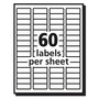 Avery Matte Clear Easy Peel Mailing Labels w/ Sure Feed Technology, Laser Printers, 0.66 x 1.75, Clear, 60/Sheet, 10 Sheets/Pack View Product Image