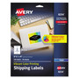 Avery Vibrant Inkjet Color-Print Labels w/ Sure Feed, 3.33 x 4, Matte White, 120/PK View Product Image