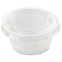 Dart Portion/Souffle Cup Lids, Fits 1.5 oz to 2.5 oz Portion Cups, Plastic, Clear, 2,500/Carton View Product Image