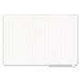MasterVision Gridded Magnetic Porcelain Dry Erase Planning Board, 1 x 2 Grid, 72 x 48, White Surface, Silver Aluminum Frame (BVCCR1230830) View Product Image