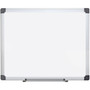 MasterVision Porcelain Value Dry Erase Board, 48" x 96", White Surface, Satin Aluminum Frame View Product Image