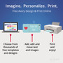 Avery Note Cards with Matching Envelopes, Inkjet, 80 lb, 4.25 x 5.5, Embossed Matte Ivory, 60 Cards, 2 Cards/Sheet, 30 Sheets/Pack View Product Image