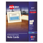 Avery Note Cards with Matching Envelopes, Inkjet, 80 lb, 4.25 x 5.5, Embossed Matte Ivory, 60 Cards, 2 Cards/Sheet, 30 Sheets/Pack View Product Image