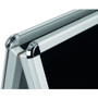 MasterVision Reversible Wet Erase Sign Board, Black 23" x 33" Surface, Satin Aluminum Frame, 24" x 24" x 42" View Product Image