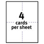 Avery Printable Postcards, Inkjet, 80 lb, 4.25 x 5.5, Matte White, 200 Cards, 4 Cards/Sheet, 50 Sheets/Box View Product Image