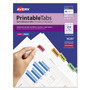 Avery Printable Plastic Tabs with Repositionable Adhesive, 1/5-Cut, Assorted Colors, 1.25" Wide, 96/Pack View Product Image