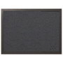 MasterVision Designer Fabric Bulletin Board, 24" x 18", Black Surface, Black Fiberboard (MDF) Frame View Product Image