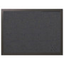 MasterVision Designer Fabric Bulletin Board, 24" x 18", Black Surface, Black Fiberboard (MDF) Frame View Product Image