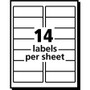 Avery Matte Clear Easy Peel Mailing Labels w/ Sure Feed Technology, Inkjet Printers, 1.33 x 4, Clear, 14/Sheet, 25 Sheets/Pack (AVE8662) View Product Image