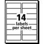 Avery Matte Clear Easy Peel Mailing Labels w/ Sure Feed Technology, Inkjet Printers, 1.33 x 4, Clear, 14/Sheet, 25 Sheets/Pack View Product Image