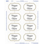 Avery Flexible Adhesive Name Badge Labels, 3 3/8 x 2 1/3, White/Gold Border, 120/PK View Product Image