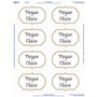 Avery Flexible Adhesive Name Badge Labels, 3 3/8 x 2 1/3, White/Gold Border, 120/PK (AVE8720) View Product Image