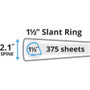 Avery Durable View Binder with DuraHinge and Slant Rings, 3 Rings, 1.5" Capacity, 11 x 8.5, White (AVE17022) View Product Image