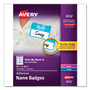 Avery Flexible Adhesive Name Badge Labels, "Hello", 3 3/8 x 2 1/3, Assorted, 120/PK View Product Image