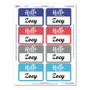 Avery Flexible Adhesive Name Badge Labels, "Hello", 3 3/8 x 2 1/3, Assorted, 120/PK (AVE8722) View Product Image