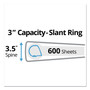 Avery Durable View Binder with DuraHinge and Slant Rings, 3 Rings, 3" Capacity, 11 x 8.5, White, 4/Pack View Product Image