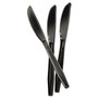 Boardwalk Heavyweight Polystyrene Cutlery, Knife, Plastic, Black, 1,000/Carton View Product Image