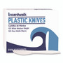 Boardwalk Mediumweight Polystyrene Cutlery, Knife, Plastic, White, 100/Box View Product Image