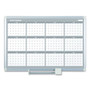 MasterVision Magnetic Dry Erase Calendar Board, 12-Month, 36 x 24, White Surface, Silver Aluminum Frame (BVCGA03106830) View Product Image