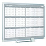 MasterVision Magnetic Dry Erase Calendar Board, 12-Month, 36 x 24, White Surface, Silver Aluminum Frame (BVCGA03106830) View Product Image