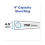 Avery TouchGuard Protection Heavy-Duty View Binders with Slant Rings, 3 Rings, 4" Capacity, 11 x 8.5, White View Product Image