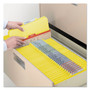 Smead Top Tab Classification Folders, Four SafeSHIELD Fasteners, 2" Expansion, 1 Divider, Letter Size, Yellow Exterior, 10/Box View Product Image