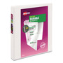 Avery Durable View Binder with DuraHinge and Slant Rings, 3 Rings, 1" Capacity, 11 x 8.5, White, 4/Pack View Product Image