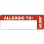 Tabbies Allergic To: Medical Wrap Labels - 3" Width x 1" Length - Red Product Image 