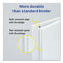 Avery Durable View Binder with DuraHinge and Slant Rings, 3 Rings, 1.5" Capacity, 11 x 8.5, White, 4/Pack View Product Image