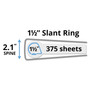 Avery Durable View Binder with DuraHinge and Slant Rings, 3 Rings, 1.5" Capacity, 11 x 8.5, White, 4/Pack View Product Image